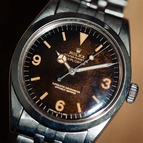 patina on rolex|Rolex tropical dials.